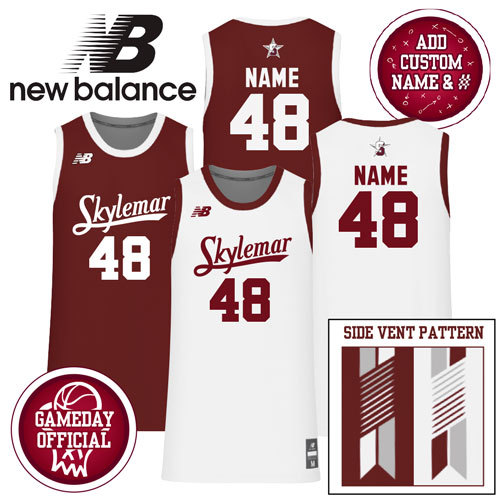 NEW BALANCE - OFFICIAL GAMEDAY REVERSIBLE BASKETBALL JERSEY w/ NAME & NUMBER