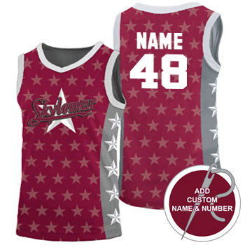 SUBLIMATED BASKETBALL PRACTICE JERSEY w/ CUSTOM NAME & NUMBER