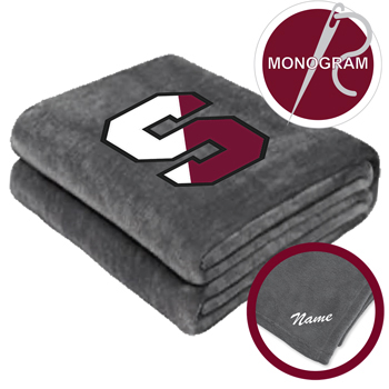 ULTRA PLUSH FLEECE APPLIQUE BLANKET w/ CUSTOM NAME