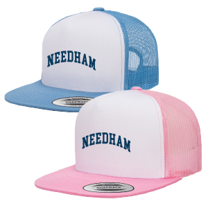 WHITE FRONT TRUCKER HAT W/ MESH BACKING - NEEDHAM