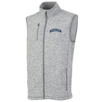 MENS' HEATHERED FLEECE VEST - NEEDHAM