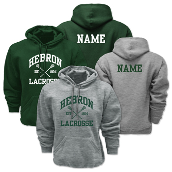 HEBRON LACROSSE - HOODED SWEATSHIRT W/  CUSTOM NAME