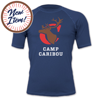 CARIBOU RASH GUARD SHORT SLEEVE SUN SHIRT