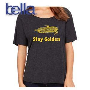 LADIES SLOUCHY TEE - STAY GOLDEN