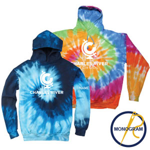 ADULT TIE DYE HOODED SWEATSHIRT W/ CUSTOM NAME