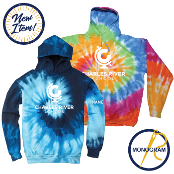 YOUTH TIE DYE HOODED SWEATSHIRT W/ CUSTOM NAME