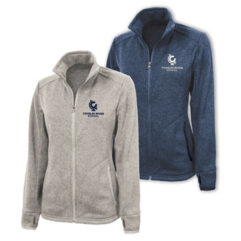 LADIES' HEATHERED FLEECE JACKET