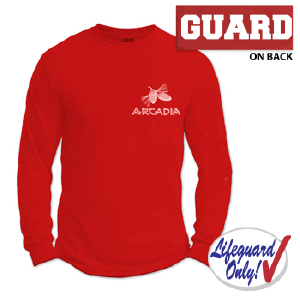 100% COTTON LONG SLEEVE TEE (WITH LIFEGUARD ON BACK)