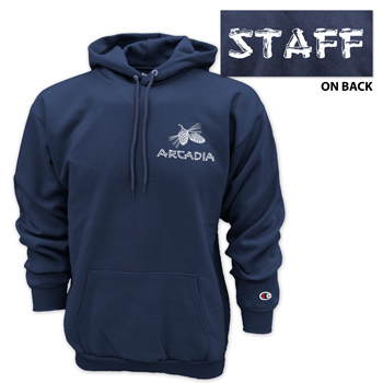 CROSS-WEAVE HOODIE (WITH STAFF ON BACK)