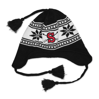 '47 BRAND WHITE & BLACK WAMPATUCK KNIT WINTER HAT