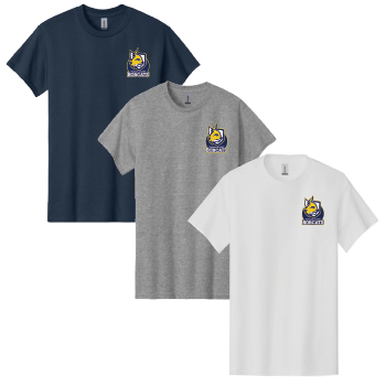 100% COTTON TEE -  BOBCATS FULL COLOR LOGO