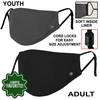 ADJUSTABLE DRI FIT FACE MASK