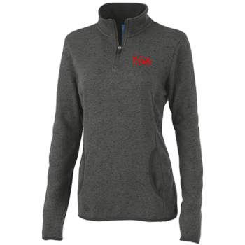 WOMEN'S HEATHERED FLEECE 1/4 ZIP PULLOVER