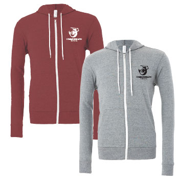 BELLA+CANVAS UNISEX SPONGE FLEECE FULL-ZIP HOODED SWEATSHIRT