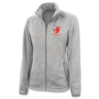 WOMEN'S HEATHERED FLEECE JACKET