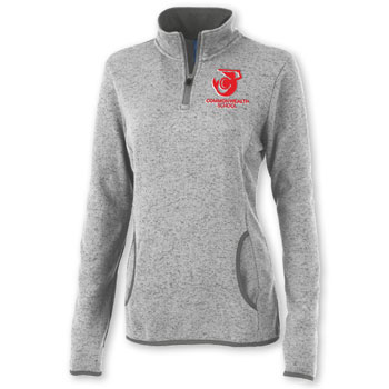 WOMEN'S HEATHERED FLEECE QTR ZIP