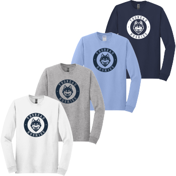 HEAVY COTTON LONG SLEEVE T-SHIRT - THOREAU HUSKIES LOGO