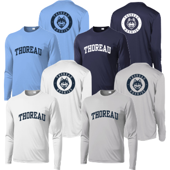 SPORT TEK COMPETITOR LONG SLEEVE TEE (w/ BACK HUSKIES LOGO)