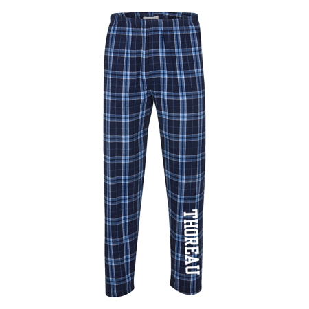 FLANNEL JAMM PANTS IN NAVY AND COLUMBIA PLAID