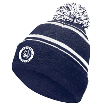 HOMECOMING KNIT BEANIE w/ POM - THOREAU HUSKIES