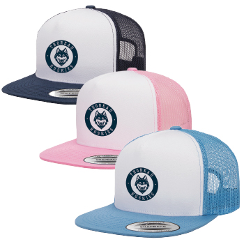 WHITE FRONT TRUCKER HAT W/ MESH BACKING - THOREAU HUSKIES