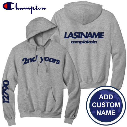 LAKOTA SECOND YEARS CHAMPION HOODIE  (w/ CUSTOM NAME)