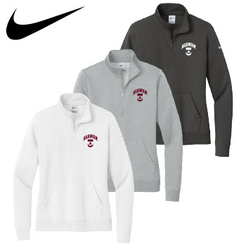NIKE CLUB LADIES FLEECE SLEEVE SWOOSH 1/2-ZIP