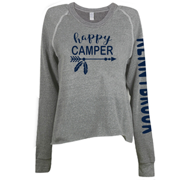 WOMEN'S HAPPY CAMPER MUSHY CREW