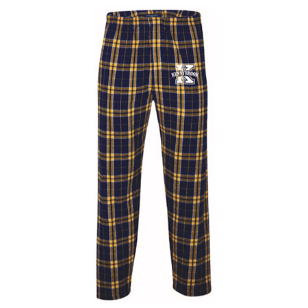 FLANNEL JAMM PANTS IN NAVY AND GOLD PLAID