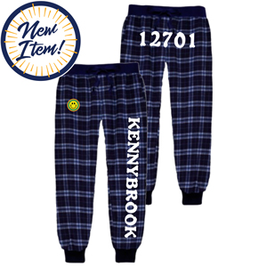 KENNYBROOK SMILEY ZIPCODE FLANNEL JOGGERS