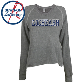 WOMEN'S APPLIQUE MUSHY CREW
