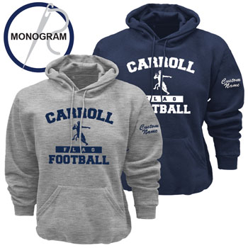 HOODED SWEATSHIRT WITH MONOGAM - FLAG FOOTBALL