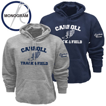 HOODED SWEATSHIRT WITH MONOGRAM - TRACK & FIELD