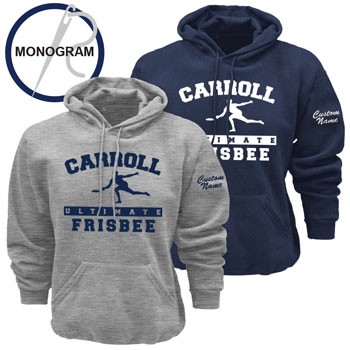HOODED SWEATSHIRT WITH MONOGAM - ULTIMATE FRISBEE