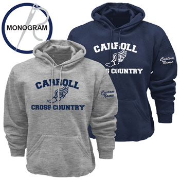 HOODED SWEATSHIRT WITH MONOGAM - CROSS COUNTRY