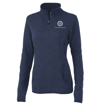 WOMEN'S HEATHERED FLEECE QTR ZIP