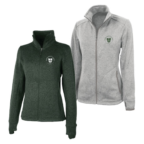 WOMEN'S HEATHERED FLEECE JACKET