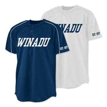 WINADU TWO-BUTTON BASEBALL JERSEY WITH NAM/NBR