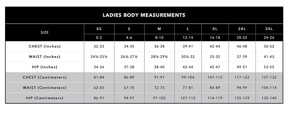 BADGER SIZING CHART