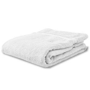 BATH AND BEACH TOWEL IN WHITE