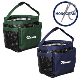 HEAVY DUTY MESH SHOWER TOTE w/ CUSTOM NAME