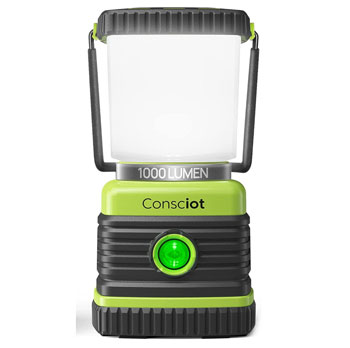 LED Camping Lantern Rechargeable, Consciot Flashlight High Lumens