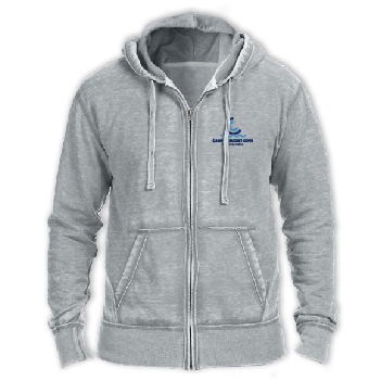 BURN-OUT HOODED ZIP SWEATSHIRT