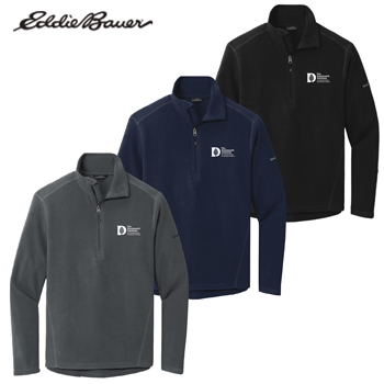 EDDIE BAUER MENS 1/2 ZIP MIRCROFLEECE JACKET