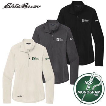 EDDIE BAUER LADIES 1/2 ZIP MIRCROFLEECE JACKET w/ MONOGRAM