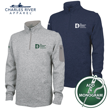 MENS HEATHERED FLEECE PULLOVER w/ MONOGRAM