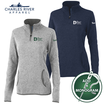 LADIES HEATHERED FLEECE PULLOVER w/ MONOGRAM