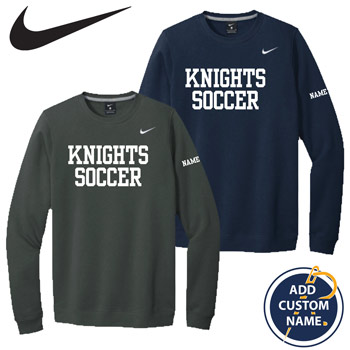 NIKE CLUB FLEECE CREW w/ CUSTOM NAME