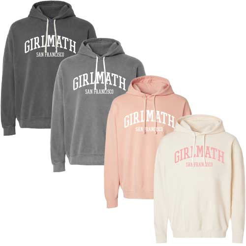 PIGMENT DYED HOODED SWEATSHIRT - ARCHED WORDMARK LOGO