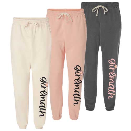 PIGMENT DYED FLEECE SWEATPANTS - SCRIPT LOGO